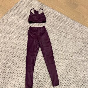 Women's Stylish Purple Leggings Set
